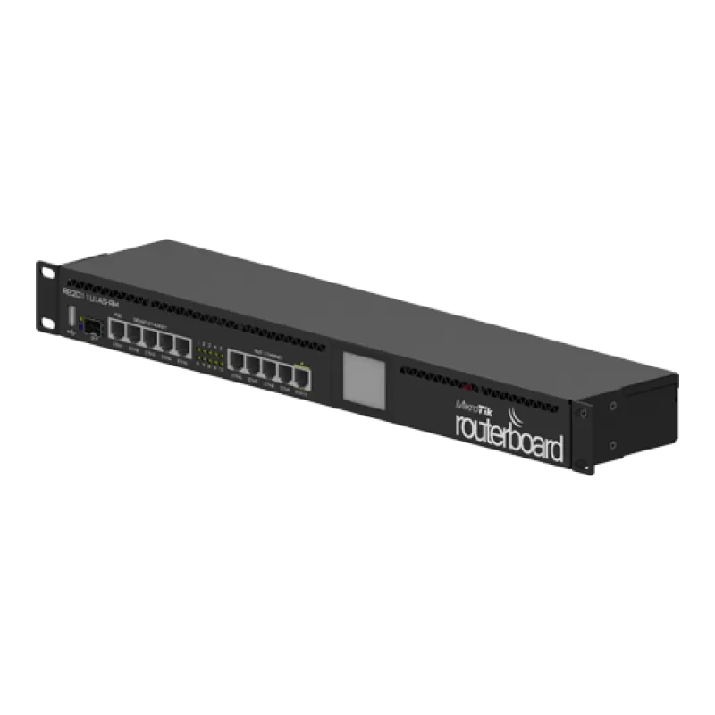 Router 5 x Fast Ethernet, 5 x Gigabit, 1 x SFP, 1 x PoE, RouterOS L5, 1U - Mikrotik RB2011UiAS-RM - imagine 1