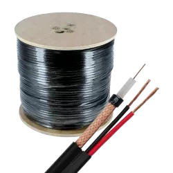 Cablu coaxial RG59 + alimentare 2x0.75, 305m, negru TSY-RG59+2X0.75-B