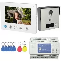 Kit Videointerfon KrugTechnik KR-VDP72K, Post exterior camera color, Post interior LCD 7 inch, Sursa alimentare
