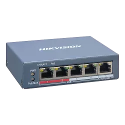 Switch 4 porturi PoE, 1 port uplink RJ45, SMART Management - HIKVISION DS-3E1105P-EI