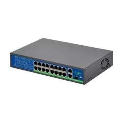 Switch BestNPS NPS1621GBL, 16+2 porturi Gigabit, 1x SFP, PoE, Max. 250W