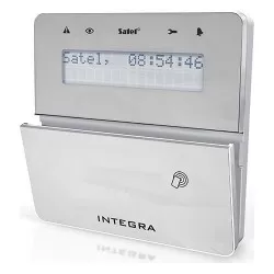 Tastatura alarma Satel INT-KLFR-SSW, LCD, Cititor de proximitate, Compatibila INTEGRA, Gri