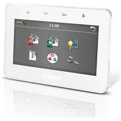 Tastatura alarma Satel INT-TSG-WSW, Touchscreen 4.3 inch, Compatibila INTEGRA/VERSA, Alb
