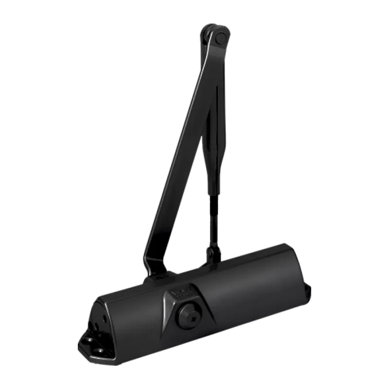 Amortizor hidraulic negru RAL9005 cu brat articulat - DORMA TS68-BLACK