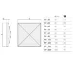 CAPAC PATRAT 100X100 NEGALVANIZAT - imagine 2