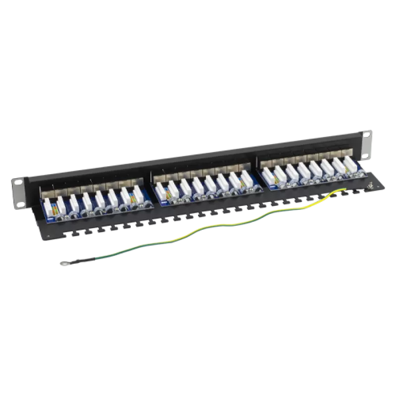 Patch Panel 1U, FTP cat6A, 24 porturi RJ45 - ASYTECH Networking