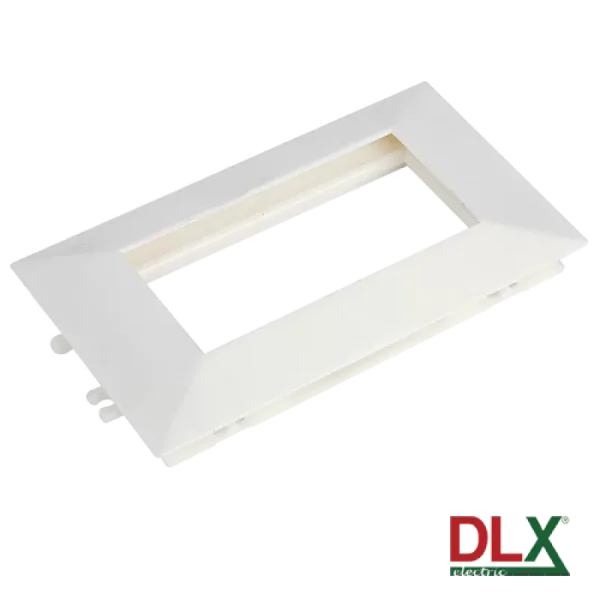 Rama alba cvadrupla pentru aparataj 45x45 mm (8 module) - DLX DLX-102-14