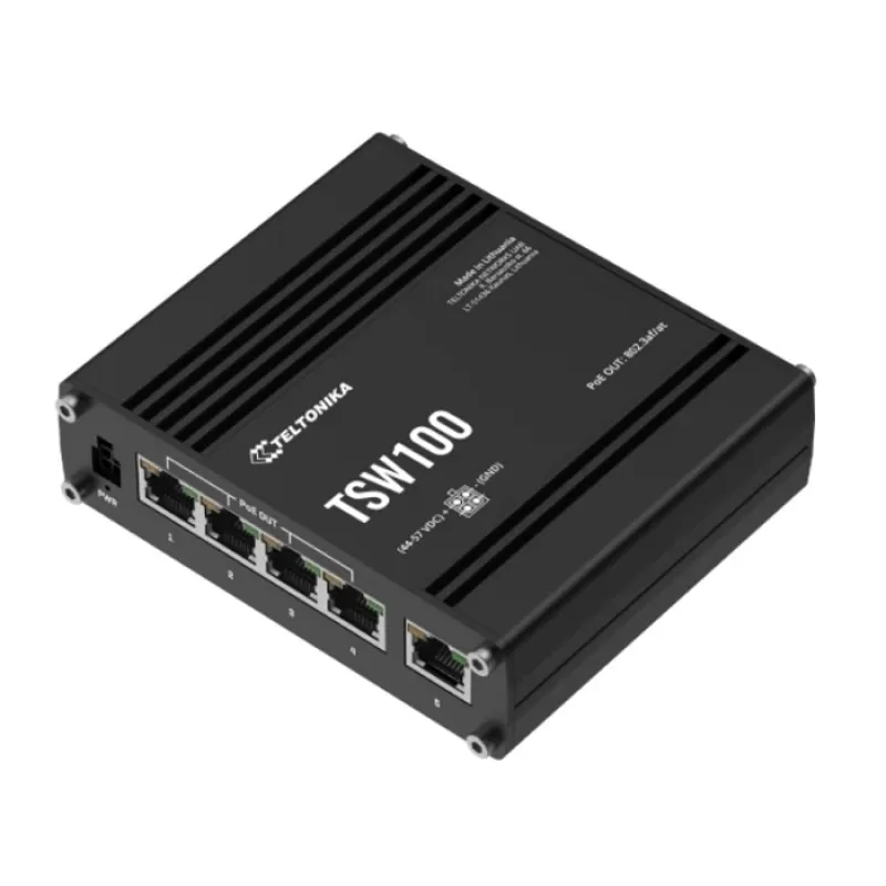 TSW100 - SWITCH POE+ CU 5 PORTURI GBE TSW100 - SWITCH POE+ CU 5 PORTURI GBE