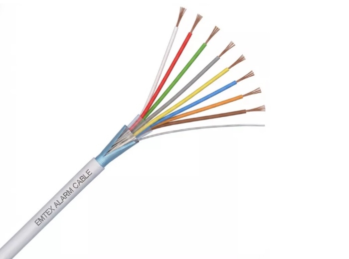 EMT-LYSTY8CU_20266575558270020.jpg CABLU ALARMA 8 X 0.22, CUPRU, MANTA PVC, ROLA 100M - imagine 1