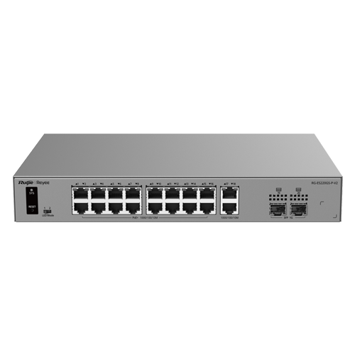 img47763large.png Switch L2, 18 x RJ45 1G (16 x PoE+), 2 x SFP 1G, Putere PoE 250W, Cloud Management - Ruijie Reyee RG-ES220GS-P-V2 - imagine 1