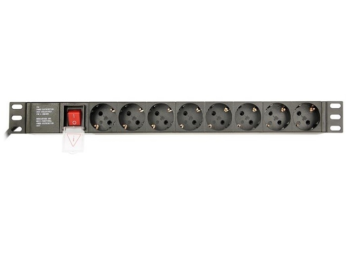 EG-PDU-014_2026928103715198000.jpg PDU 1U, 19", 8 PRIZE SCHUKO, CABLU 3M - imagine 1