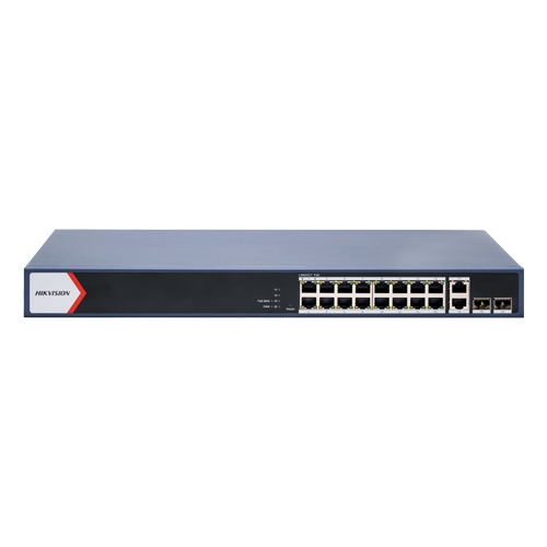 img48282large.png Switch 16 x RJ45 1G Smart PoE 230W, 2 x RJ45 1G, 2 x SFP 1G, Smart Management - HIKVISION DS-3E1520P-EI - imagine 1
