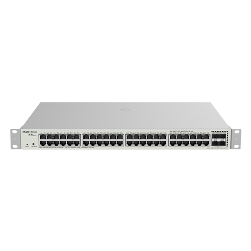 img48773large.png Switch L2, 48 x RJ45 1G PoE+, 4 x SFP 1G, PoE 370W, Cloud Management - Ruijie Reyee RG-NBS3100-48GT4SFP-P-V2 - imagine 1