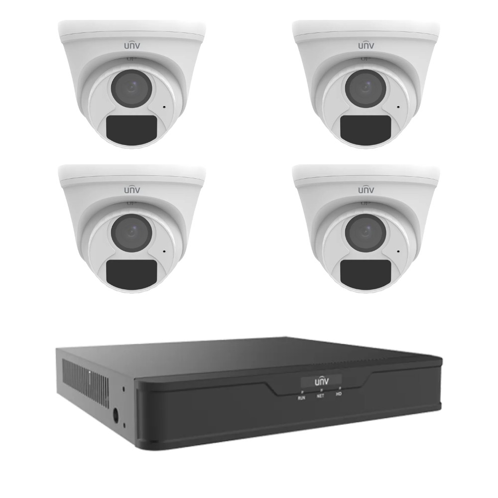 Kit supraveghere 4 camere analogice Uniview 2MP, DVR 4 canale